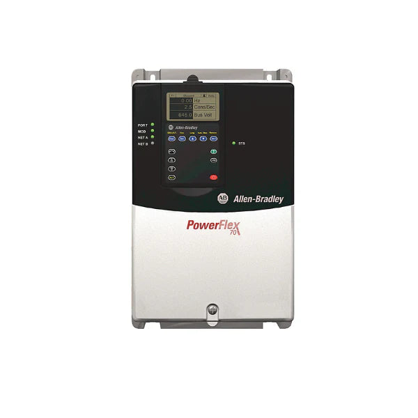 Efficient Allen-Bradley 20AC5P0A0AYNANC0 PowerFlex 70 drive for industrial motor control.