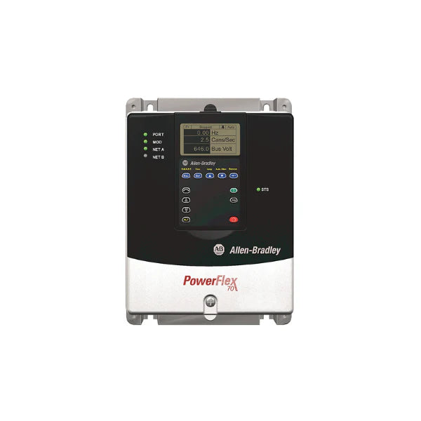 PowerFlex 70 AC drive for industrial tasks, panel mount, without HIM, includes brake IGBT.