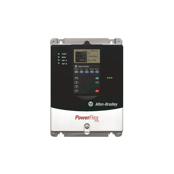 Allen-Bradley 20AC5P0A3AYNANC0 PowerFlex 70 drive offering advanced motor control options.