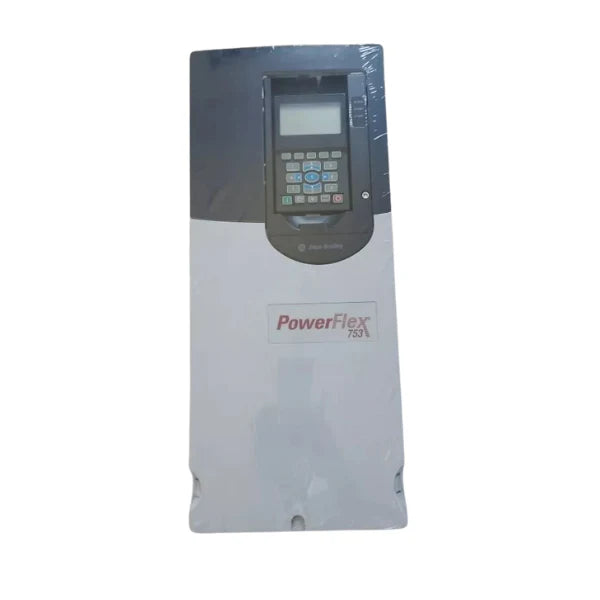 Allen-Bradley PowerFlex 753 AC drive with embedded I/O and advanced features for industrial applications.