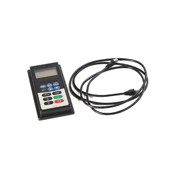 Allen-Bradley 22-HIM-C2S LCD interface for configuring and monitoring PowerFlex drives in industrial settings.