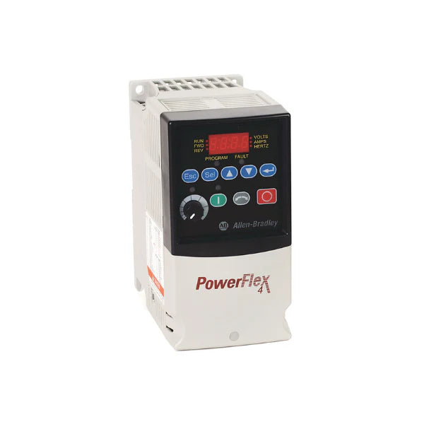 Allen-Bradley 22A-A4P5N104 PowerFlex 4 Drive, 1 HP, LED display, keypad, RS485 communication, industrial use