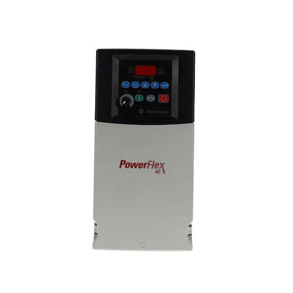 Allen-Bradley PowerFlex 40 AC Drive, 480V, 3-phase, 12A, 5.5 kW, Built for industry, model 22B-D012N104 with IP20 enclosure