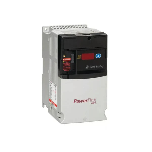 Allen-Bradley PowerFlex 40P AC drive, compact, 1 HP, 480V input, IP20 enclosure, efficient motor control solution.