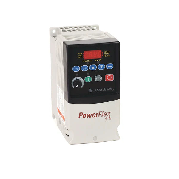 Efficient 22A-D1P4N104 PowerFlex 4 AC drive for 480V, 0.5 HP motor control in industrial environments.