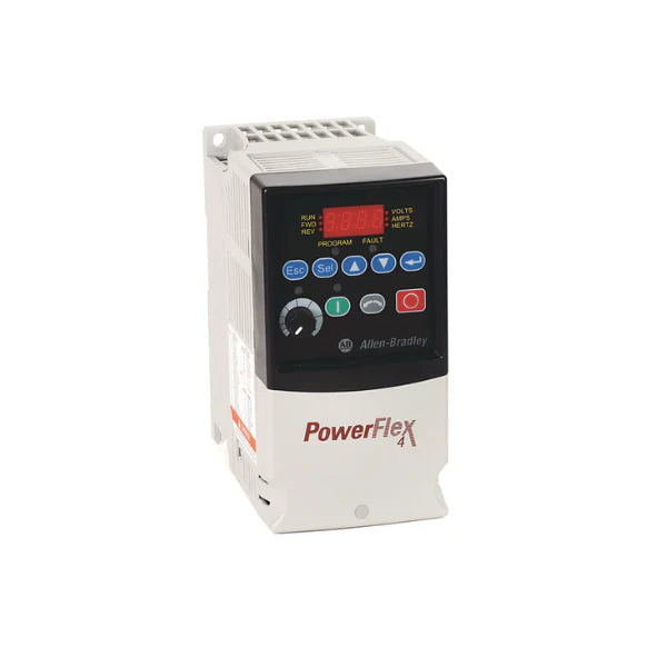 Allen-Bradley PowerFlex 4 AC drive 22A-V4P5N104, for single-phase, compact and efficient motor management.