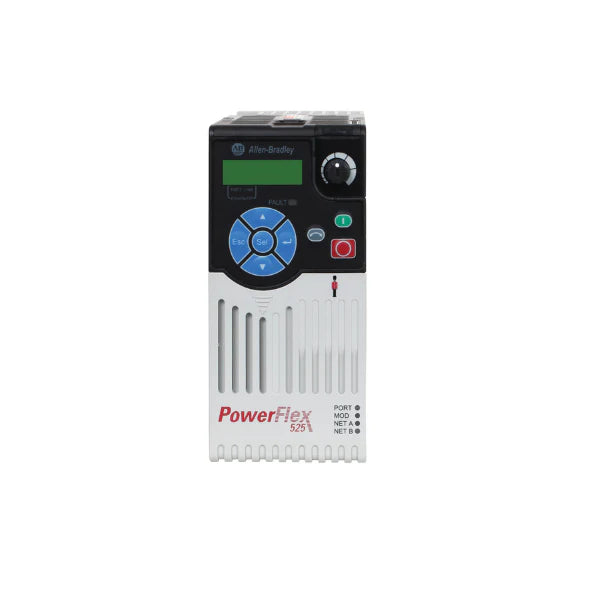 Allen-Bradley PowerFlex 525 25B-A2P5N114 AC drive for single-phase motors, compact and feature-rich solution.