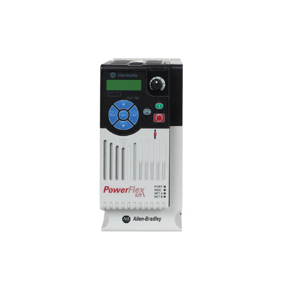 PowerFlex 525 AC Drive, 240V, 3-phase, 5 HP, Frame B, IP20, with EtherNet/IP and safety features.
