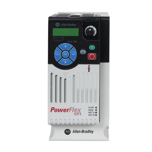 Allen Bradley PowerFlex 525 Drive 25B-D6P0N114 with 3HP (2.2kW) motor control for industrial applications