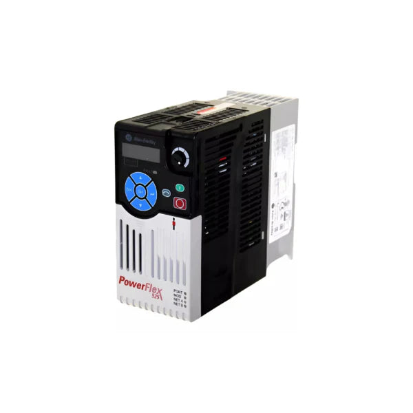 Allen-Bradley PowerFlex 525 AC drive suitable for single-phase motor control with innovative features.