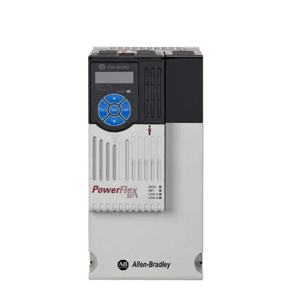 PowerFlex 527 AC Drive, efficient motor control for industrial systems, 5.5 kW, 380-480V, three-phase, security, network-friendly.