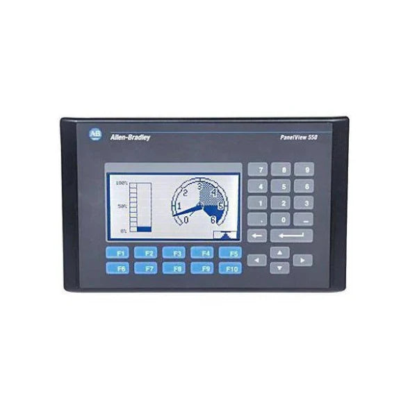 Allen-Bradley 2711-B5A8 PanelView 500 terminal with 5.5-inch LCD and touchscreen for industrial automation