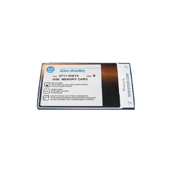 Allen-Bradley 2711-NM14 card for PanelView terminals, 4MB storage, HMI systems, industrial applications.
