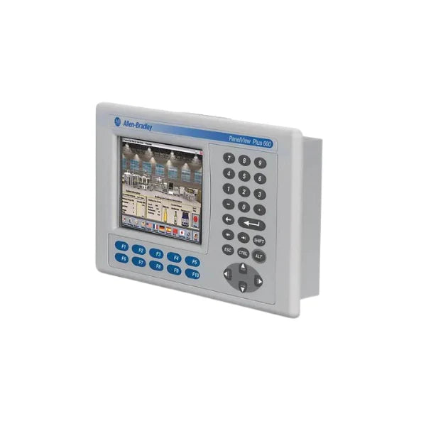 Allen-Bradley 2711P-B6C20A8, 6-inch display, efficient industrial control HMI terminal with touchscreen interface.