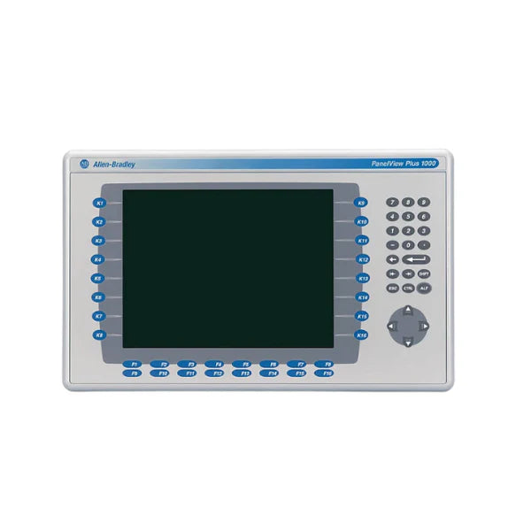 Rockwell 2711P-RDB10C PanelView Plus display, 10-inch color screen, designed for industrial human-machine interface use.