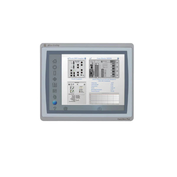 HMI Panel Allen-Bradley 2711P-T12W22D8S, 12-inch touchscreen, advanced interface for industrial control.