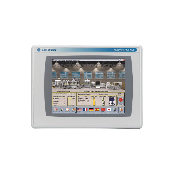PanelView Plus 6 Compact Terminal 10.4-inch display ethernet communication DC powered industrial interface