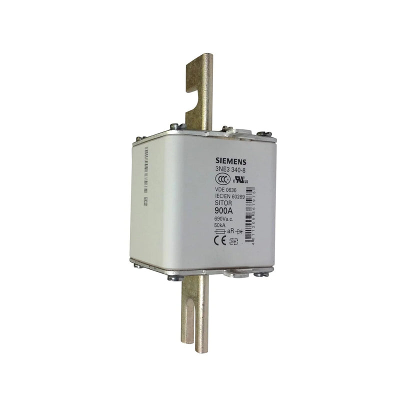 Siemens 3NE3340-8 LV HRC fuse with 800 V AC, 100 kA breaking capacity