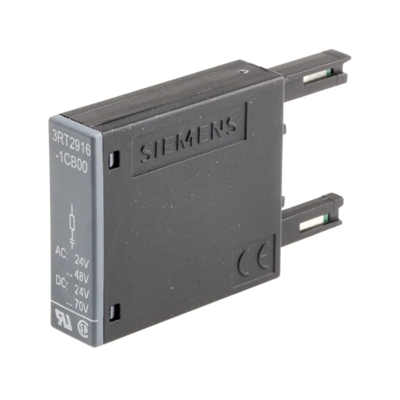 Auxiliary switch block by Siemens for 3RT contactors, boosting functionality and reliability in control circuits.