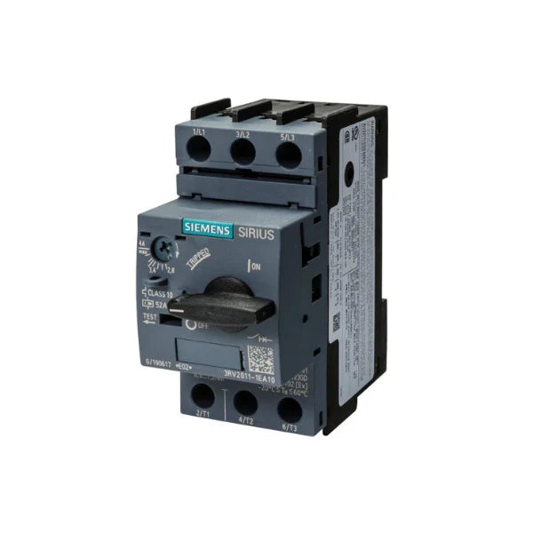 Reliable Siemens relay ensuring motor safety in the SIRIUS protection framework.