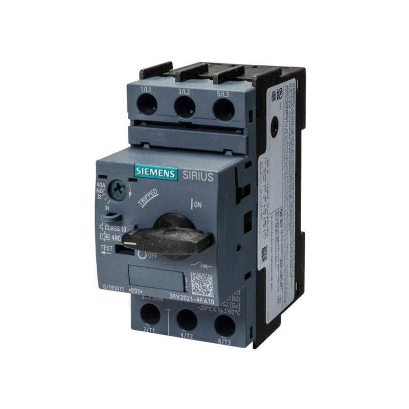 Siemens circuit breaker, adjustable 17-23A, 690V, reliable motor protection in industrial settings.