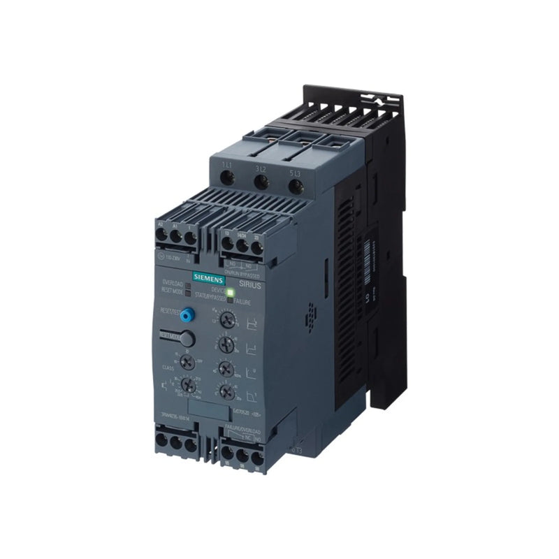 Reliable Siemens Soft Starter 46A, supporting motors 22kW at 400V AC, ideal for industrial applications.