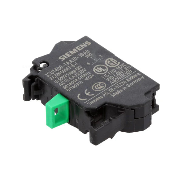 Siemens 3SU1400-1AA10-3BA0 button for industrial panels, machine control, enhancing operator interaction.