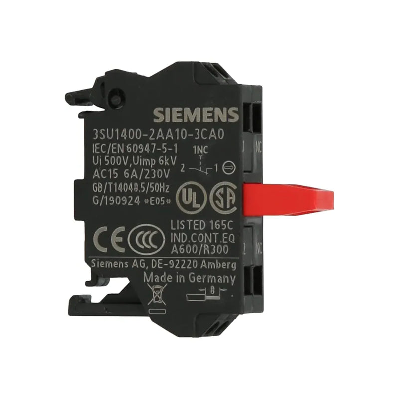 Siemens 3SU1400-2AA10-3CA0 green pushbutton, durable plastic for industrial use