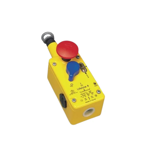 Allen-Bradley 440E-L13137 Lifeline cable pull switch for safety and long reach in industrial settings