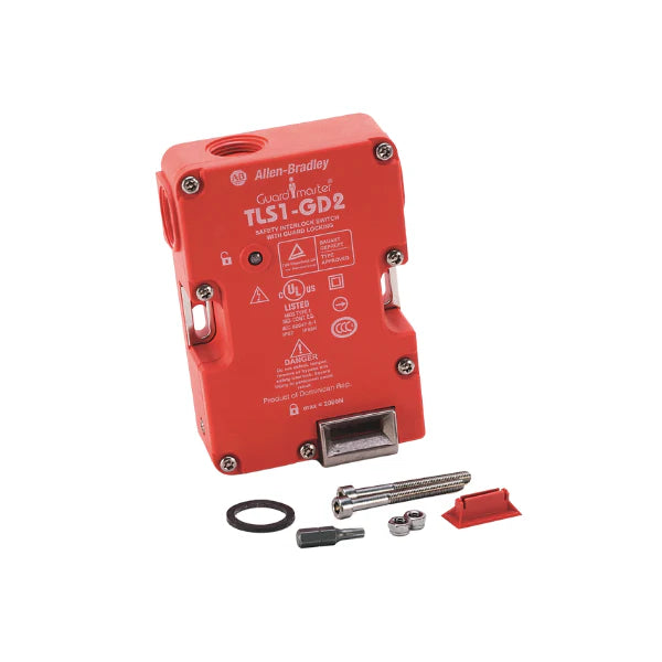 Allen-Bradley 440G-T27134 TLS-GD2 switch, 24V AC/DC, 2000N force, M20 conduit, power release, no actuator.