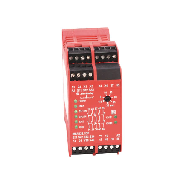 Allen-Bradley 440R-M23088 safety relay module for reliable industrial machinery safety control and functionality.