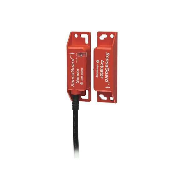 Allen-Bradley 440N-Z21SS2HN SensaGuard safety switch with 25mm range, LED status, and IO-Link capability.