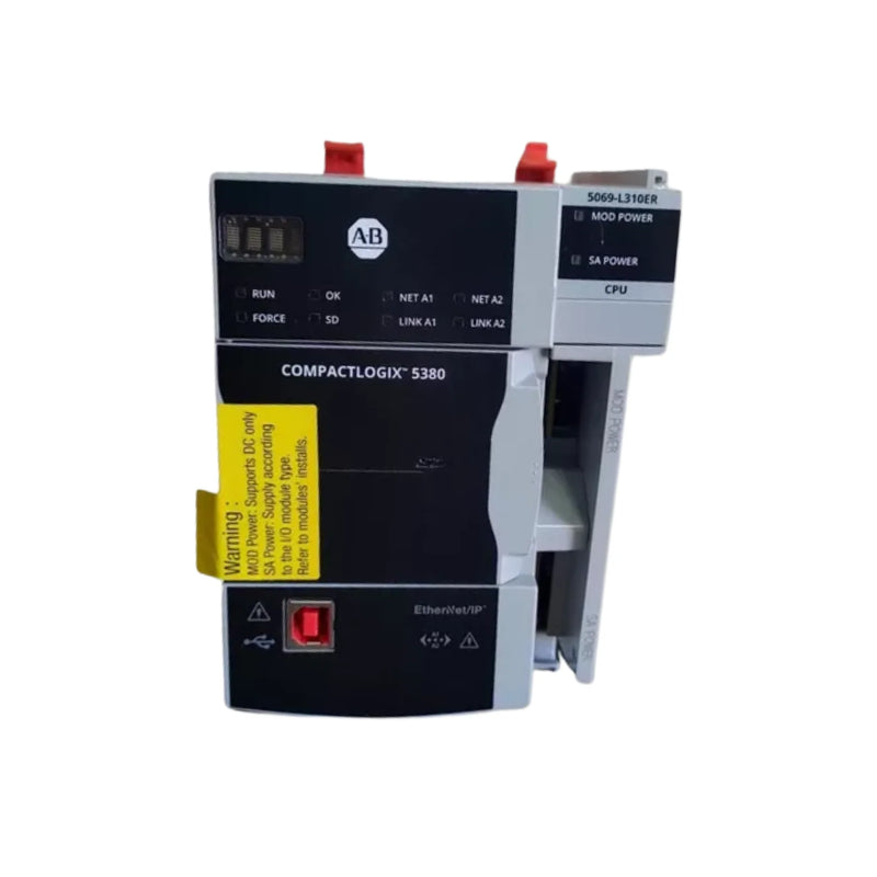 Allen-Bradley 5069-L310ER controller with 1MB memory and quad-core processor for efficient industrial automation.