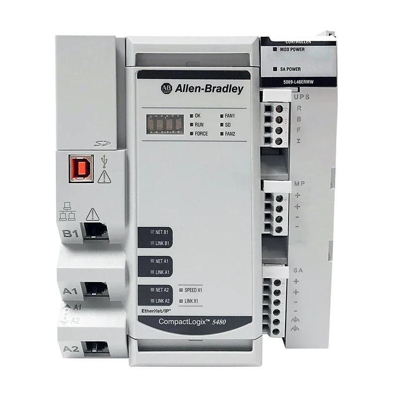 Allen-Bradley 5069-L4200ERMW Controller with two Ethernet ports, high-performance PLC unit for industrial use