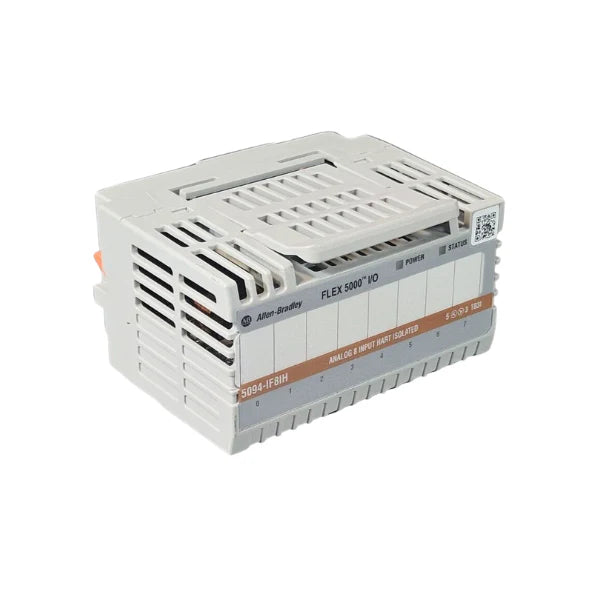 Allen-Bradley 5094-IF8IH module supports 8 isolated HART channels with galvanic isolation for noise immunity.