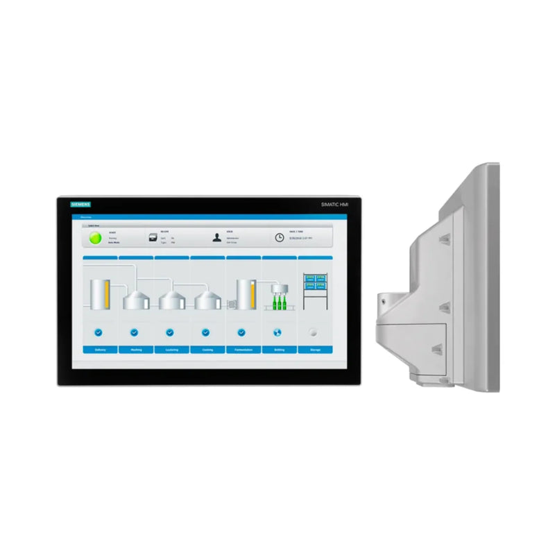 Siemens 4-inch HMI panel with high resolution and PROFINET in an industrial setting.