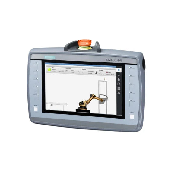 Siemens HMI TP1200 Comfort Panel, 12.1-inch display for industrial automation with high-resolution touchscreen.