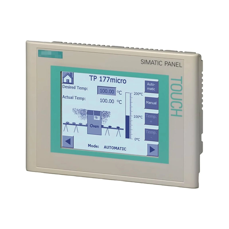 Siemens TP 177micro panel, 5.7-inch STN display, automation and monitoring.