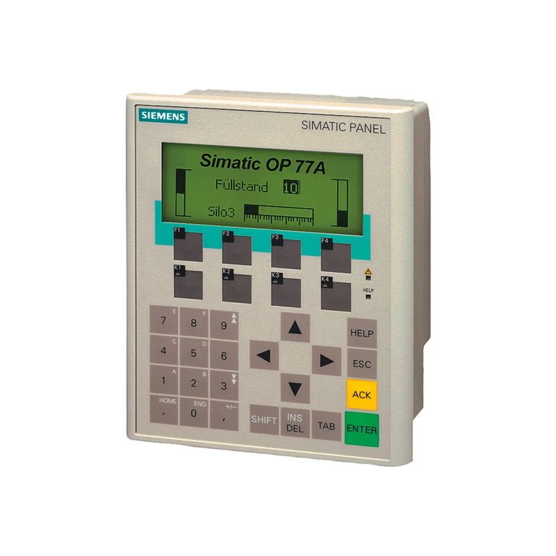 Siemens 6AV6641-0BA11-0AX1 panel, 4.5-inch display, OP 77A series, MPI PROFIBUS compatibility, industrial control use.