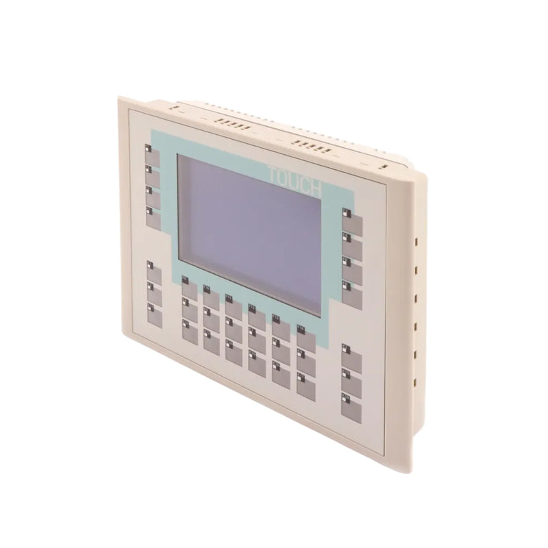 Siemens SIMATIC HMI KTP600 Basic Panel with 6-inch touchscreen and industrial automation features for process visualization.