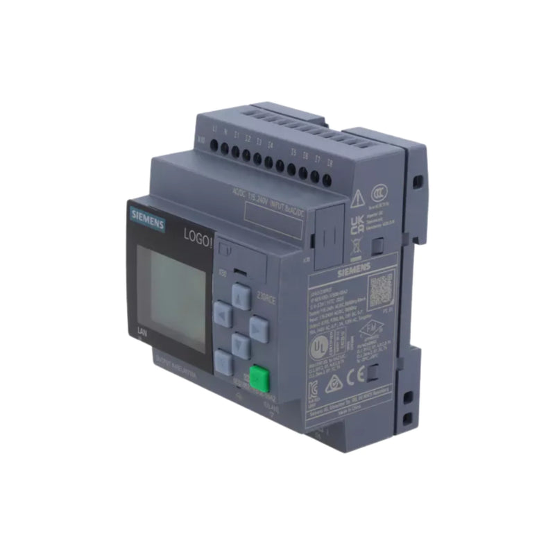 Siemens 6ED1052-1FB08-0BA2 logic module with Ethernet and relay outputs for smart automation.