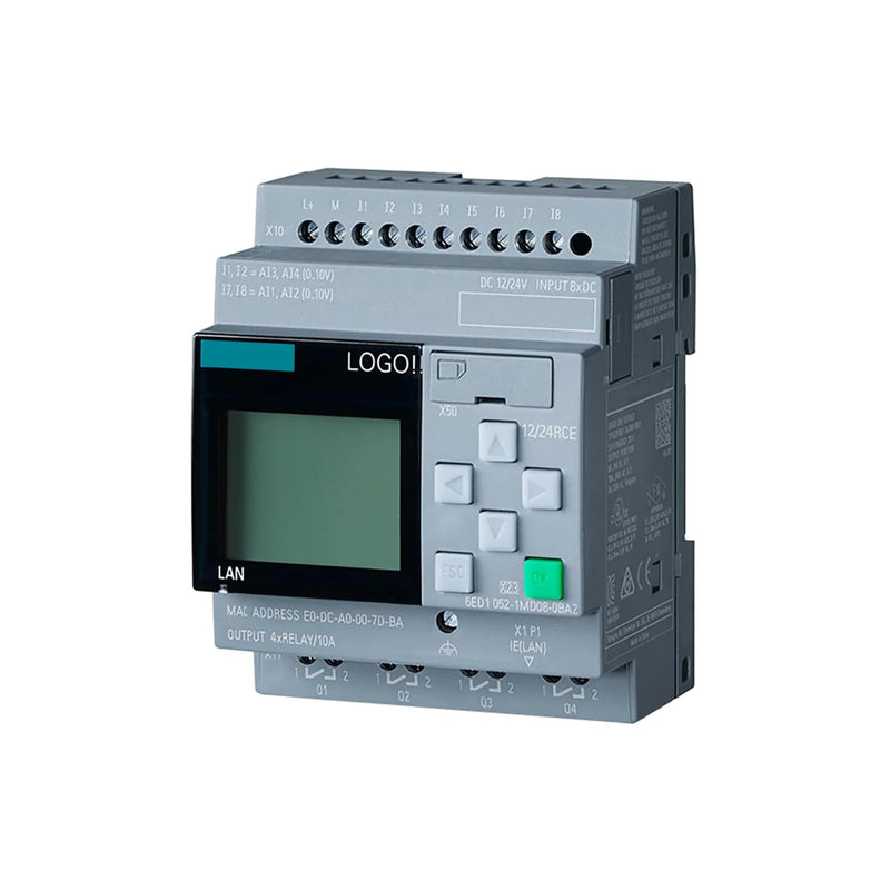 Siemens LOGO! 8 module with 8 digital inputs and 4 outputs, Ethernet, 230V, industrial automation