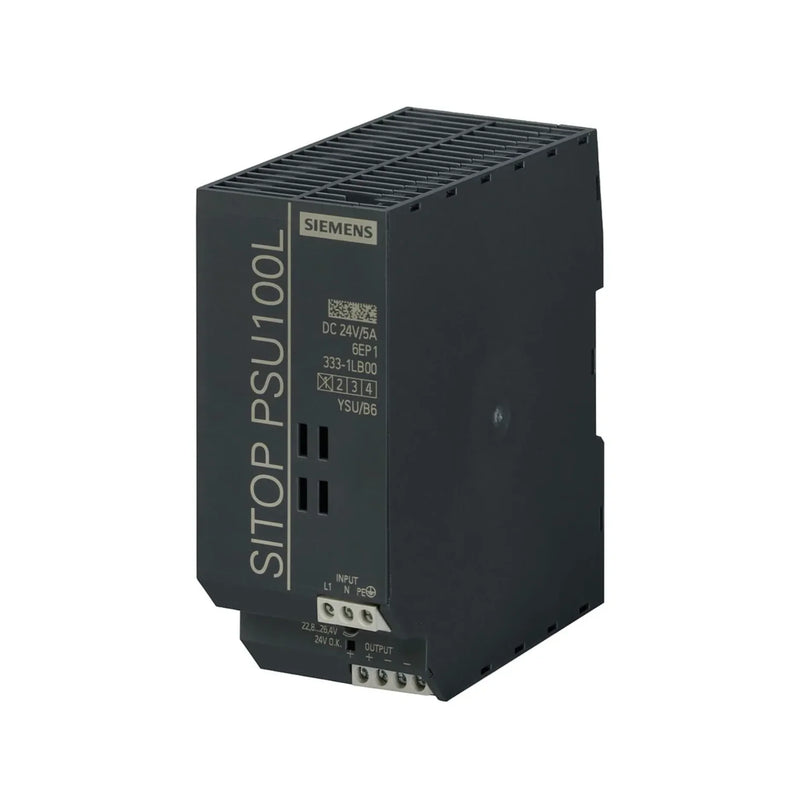 Siemens 6EP1333-1LB00 power supply, 24V, 5A, suitable for automation and control systems.