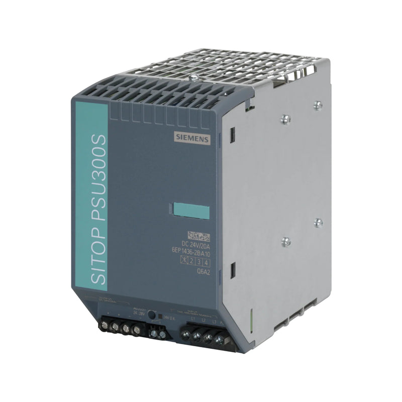 Siemens 6EP1436-2BA10 SITOP offers consistent 24V DC for industrial control.