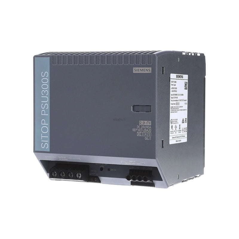 Siemens 6EP1437-2BA20 SITOP PSU8200 power supply, 24V DC output, ideal for industrial applications.