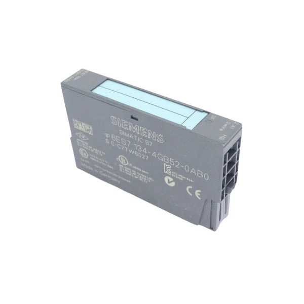 Siemens module 6ES7134-4GB52-0AB0 for PLC, industrial use, analog/digital signals, dependable communication.