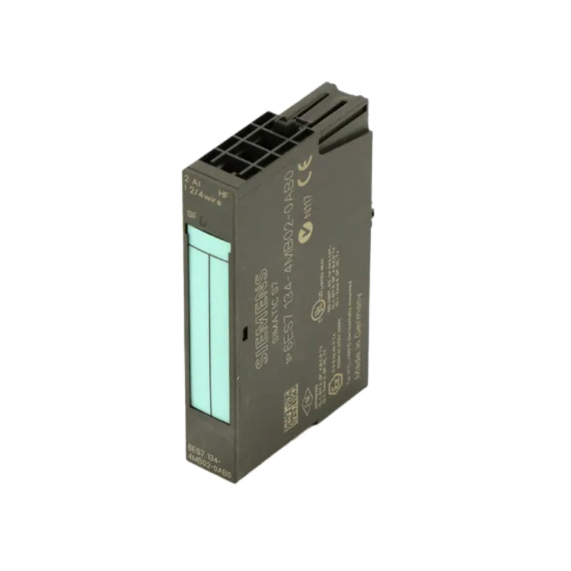 Siemens SIMATIC ET 200S analog input module 2AI, supports 0-10V/4-20mA for industrial automation.