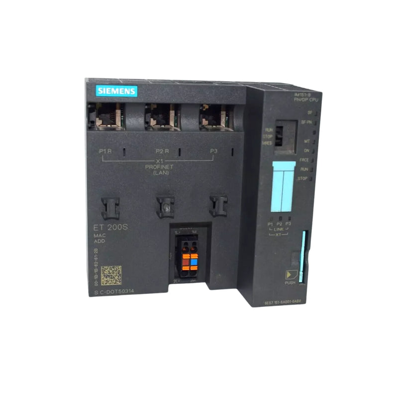 Siemens 6ES7151-8AB01-0AB0 module with 192KB memory and PROFINET interface for industrial applications.