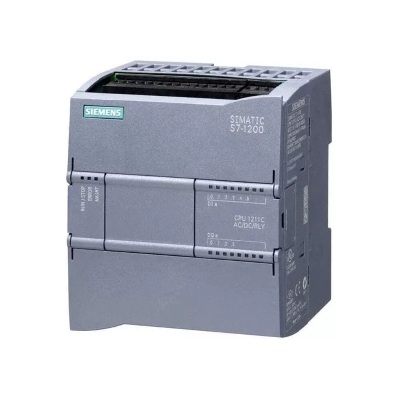 Siemens 6ES7211-1AE40-0XB0 S7-1200 CPU 1211C for industrial automation and control.