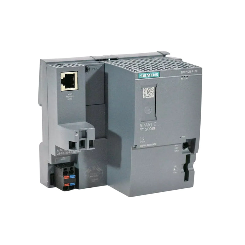Compact Siemens S7-1500 CPU 1512SP-1 PN, high-speed automation with PROFINET and security features.